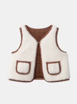 Knitwear, Sweater, Cardigan | Knitwear, Sweater, Cardigan-Sergent Major Brown CARDIGAN WHITHOUT SLEEVES