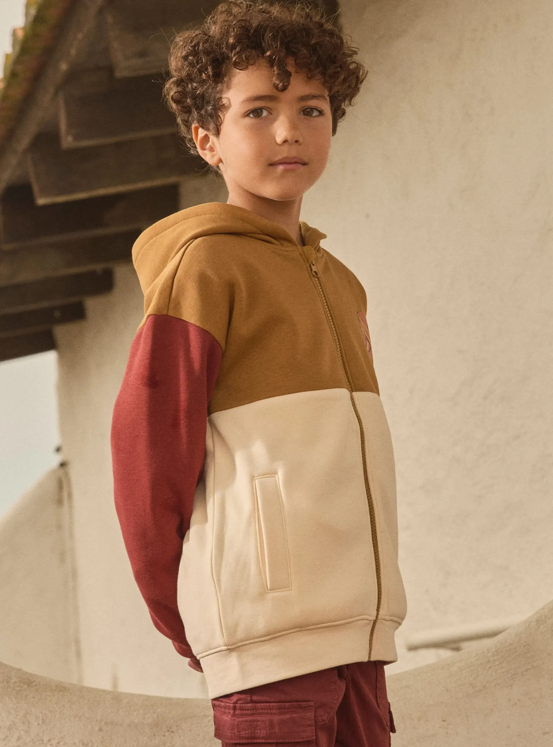 Knitwear, Sweater, Cardigan-Sergent Major Brown KIDS CARDIGAN