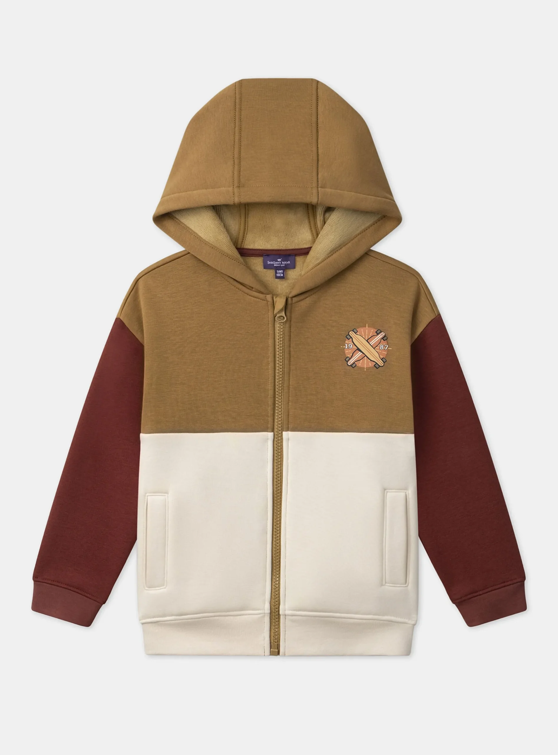 Knitwear, Sweater, Cardigan-Sergent Major Brown KIDS CARDIGAN