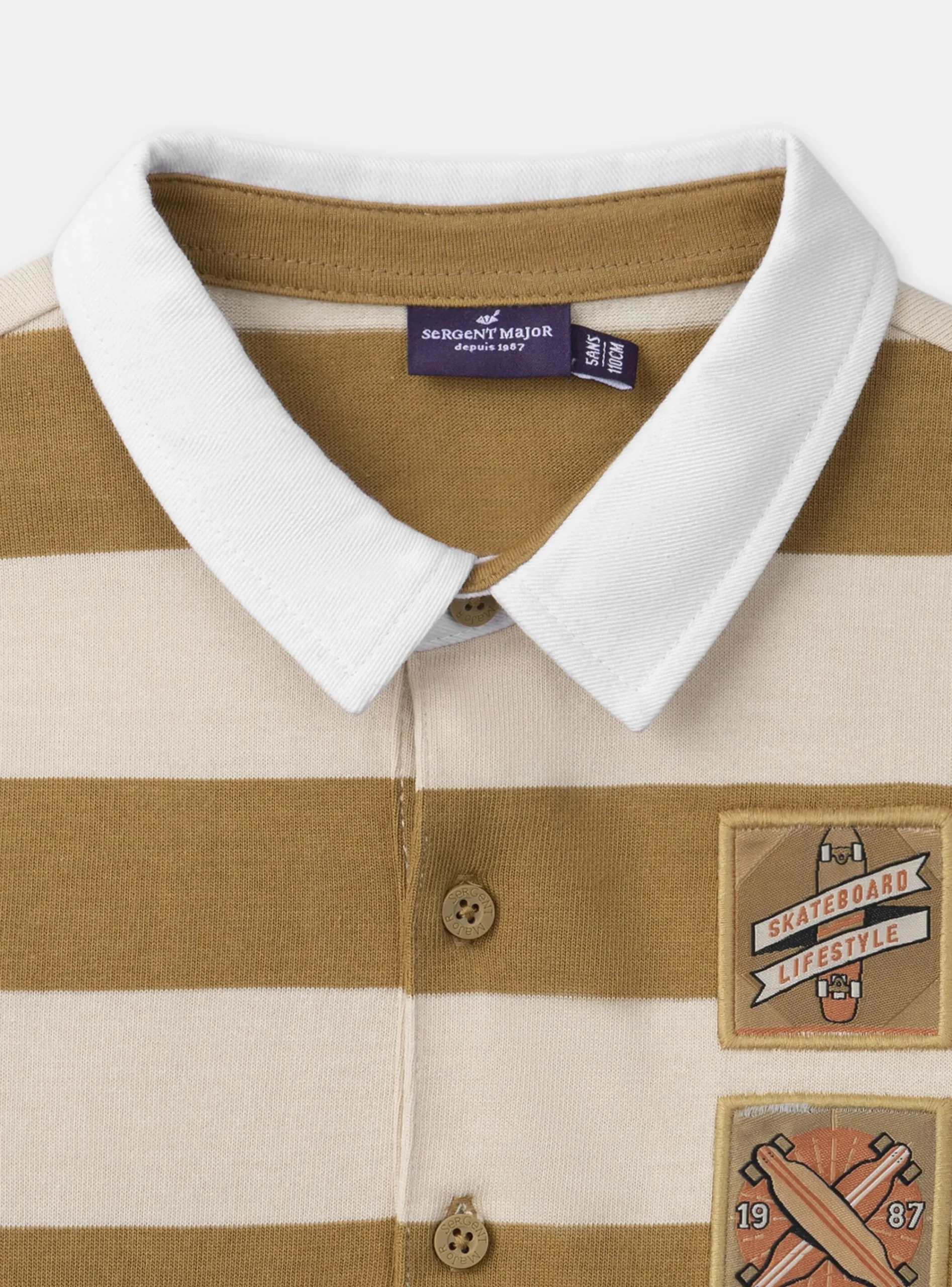 T-shirt, Polo Shirt-Sergent Major Brown POLO SHIRT