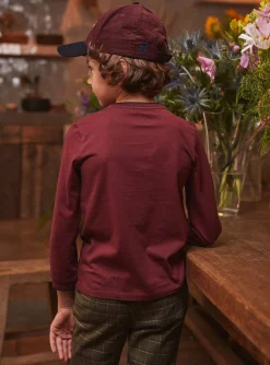 T-shirt, Polo Shirt-Sergent Major Burgundy TEE SHIRT LS