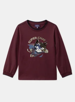 T-shirt, Polo Shirt-Sergent Major Burgundy TEE SHIRT LS