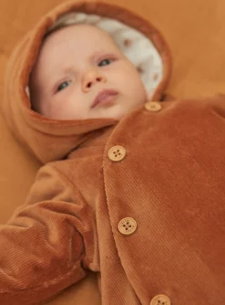 Coat, Cardigan-Sergent Major Caramel corduroy birth jacket