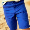 Bermuda Shorts-Sergent Major Child boy midnight blue linen shorts