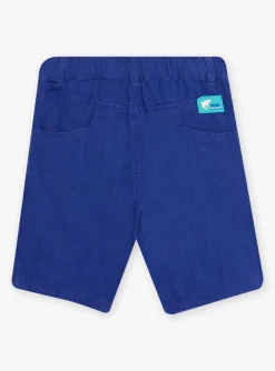 Bermuda Shorts-Sergent Major Child boy midnight blue linen shorts
