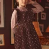 Dress-Sergent Major Chocolate velvet apron dress