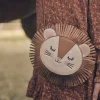 Bag & Umbrella-Sergent Major Cinnamon lion's head shoulder bag