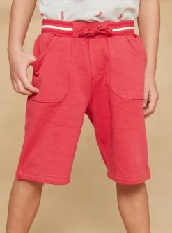 Bermuda Shorts-Sergent Major Coral fleece bermuda shorts