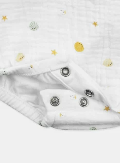 Suits And Ensembles-Sergent Major Cotton gauze rompers and beanie hat