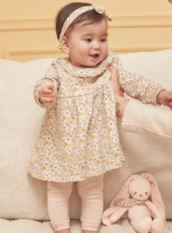 Suits And Ensembles-Sergent Major Dress, pants and headband set, ecru