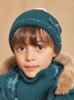 Beany, Scarf, Gloves-Sergent Major Duck blue knitted hat
