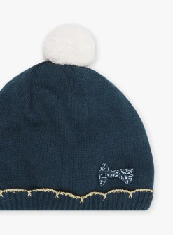 Beany, Scarf, Gloves-Sergent Major Duck blue knitted hat