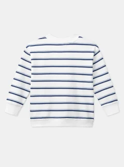 Knitwear, Sweater, Cardigan-Sergent Major Ecru and blue striped sweater