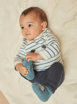 Suits And Ensembles-Sergent Major Ecru and blue sweater, blue leggings and blue socks