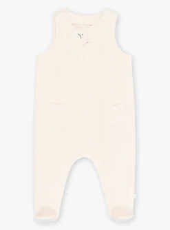 Suits And Ensembles-Sergent Major Ecru and dragee pink velvet and tubique nightwear set