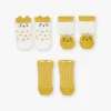 Socks & Tights | Socks & Tights-Sergent Major 3 ecru and mustard socks