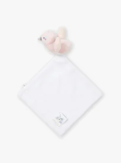 Toys-Sergent Major Ecru and pink bird birth cuddly toy