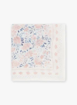 Hats, Scarves, Gloves | Hats, Scarves, Gloves-Sergent Major Ecru and pink floral print scarf