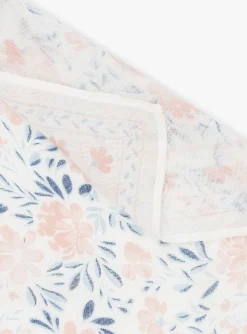 Hats, Scarves, Gloves | Hats, Scarves, Gloves-Sergent Major Ecru and pink floral print scarf