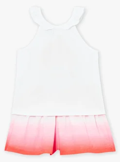Swimsuit-Sergent Major Ecru and red cotton 2-piece set