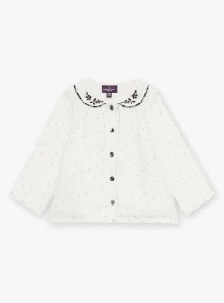 T-shirts & Shirts | T-shirts & Shirts-Sergent Major Ecru blouse with polka dot print