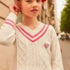 Knitwear, Sweater, Cardigan-Sergent Major Ecru cable-knit sweater