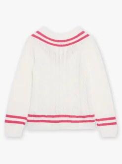Knitwear, Sweater, Cardigan-Sergent Major Ecru cable-knit sweater