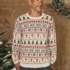 Knitwear, Sweater, Cardigan-Sergent Major Ecru Christmas sweater