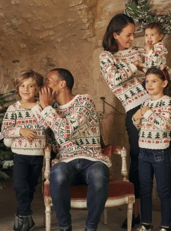 Knitwear, Sweater, Cardigan-Sergent Major Ecru Christmas sweater