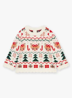 Knitwear, Sweater, Cardigan | Knitwear, Sweater, Cardigan-Sergent Major Ecru Christmas sweater