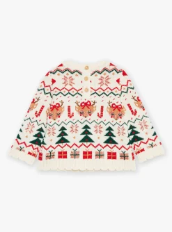 Knitwear, Sweater, Cardigan | Knitwear, Sweater, Cardigan-Sergent Major Ecru Christmas sweater