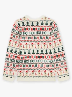 Knitwear, Sweater, Cardigan-Sergent Major Ecru Christmas sweater