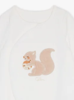 Baby Jumpsuits-Sergent Major Ecru corduroy romper in organic cotton and recycled polyester