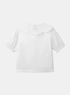 Shirt, T-shirt-Sergent Major Ecru cotton poplin blouse