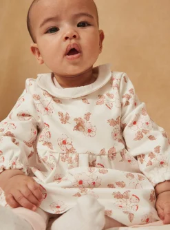 Suits And Ensembles-Sergent Major Ecru dress, pale pink leggings and socks