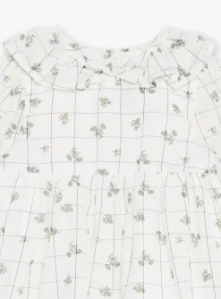 Dress | Dress-Sergent Major Ecru dress with check and floral print