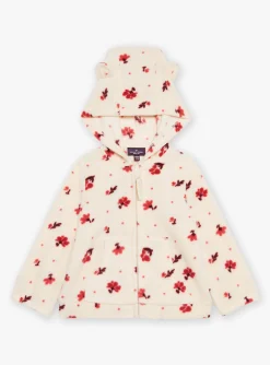 Knitwear, Sweater, Cardigan | Knitwear, Sweater, Cardigan-Sergent Major Ecru fleece jogging top with floral print