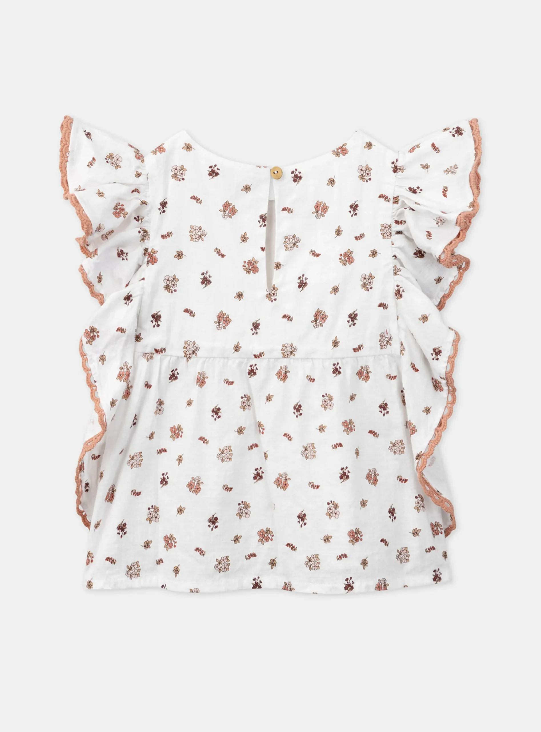 Shirt, T-shirt-Sergent Major Ecru floral blouse