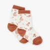 Underwear, Socks, Tights-Sergent Major Ecru floral-print socks