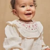 T-shirts & Shirts | T-shirts & Shirts-Sergent Major Ecru flounced blouse in double cotton gauze