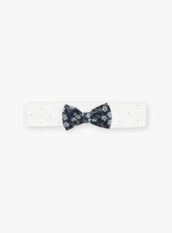 Hat, Headband, Scarf | Hat, Headband, Scarf-Sergent Major Ecru headband with polka-dot print