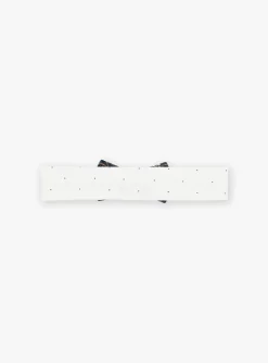 Hat, Headband, Scarf | Hat, Headband, Scarf-Sergent Major Ecru headband with polka-dot print