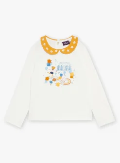 Shirt, T-shirt-Sergent Major Ecru jersey T-shirt