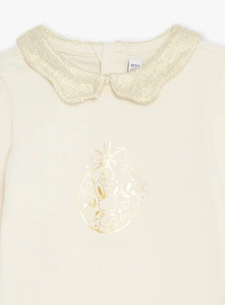Body | Body-Sergent Major Ecru long sleeved bodysuit in jersey