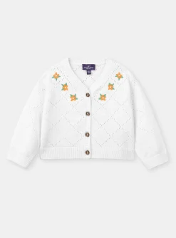 Knitwear, Sweater, Cardigan | Knitwear, Sweater, Cardigan-Sergent Major Ecru openwork cardigan