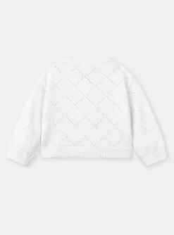 Knitwear, Sweater, Cardigan | Knitwear, Sweater, Cardigan-Sergent Major Ecru openwork cardigan