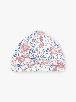 Hats, Scarves, Gloves | Hats, Scarves, Gloves-Sergent Major Ecru, pink and blue beanie with floral print