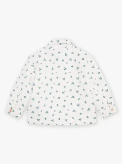 Coat, Parka, Jacket-Sergent Major Ecru quilted jacket with floral print