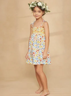 Dress-Sergent Major Ecru smock dress with floral print