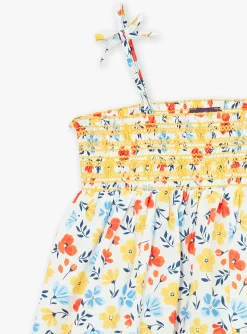 Dress-Sergent Major Ecru smock dress with floral print